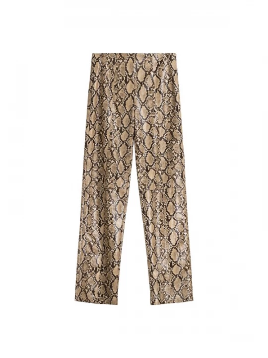 Obrázek produktu Bershka Kalhoty béžová / světle béžová / hnědá / černá