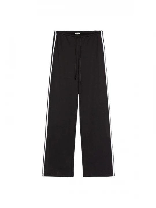 Obrázek produktu Bershka Kalhoty černá / bílá
