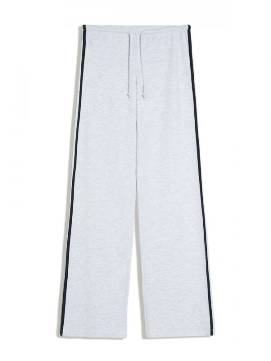 Obrázek produktu Bershka Kalhoty šedý melír / černá