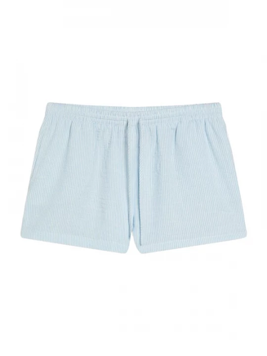 Obrázek produktu Bershka Kalhoty světlemodrá / bílá