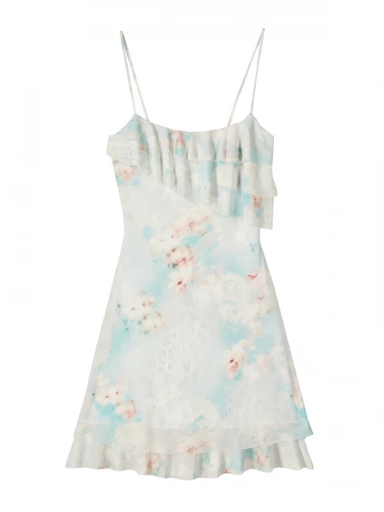 Obrázek produktu Bershka Koktejlové šaty světlemodrá / pink / bílá