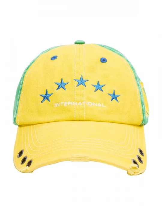 Obrázek produktu Bershka Kšiltovka 'MUNDIAL BRASIL' královská modrá / žlutá / zelená / bílá