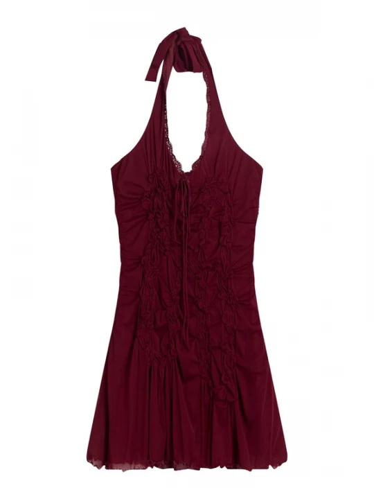 Obrázek produktu Bershka Letní šaty burgundská červeň