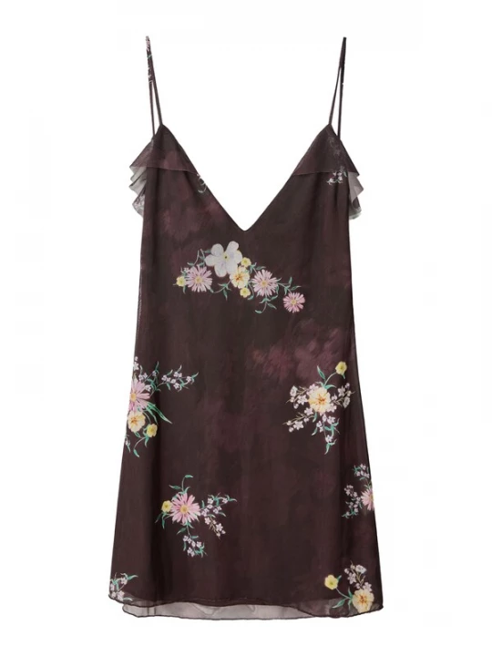 Obrázek produktu Bershka Letní šaty zelená / lilek / růžová / bílá