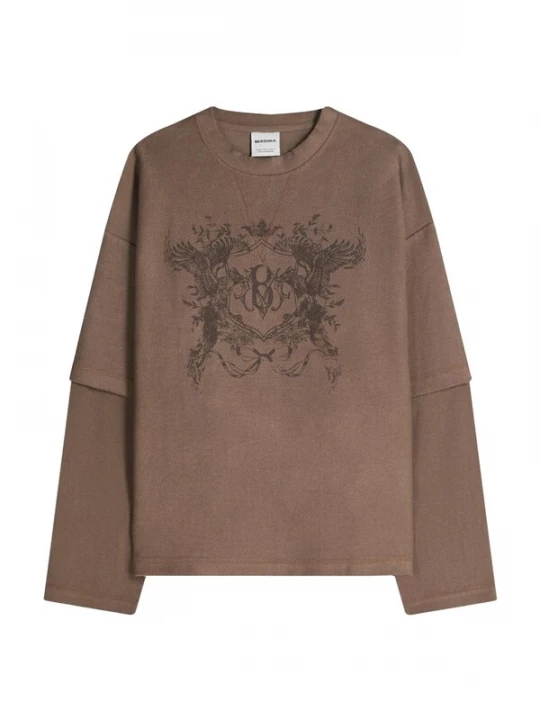 Obrázek produktu Bershka Mikina čokoládová / tmavě hnědá