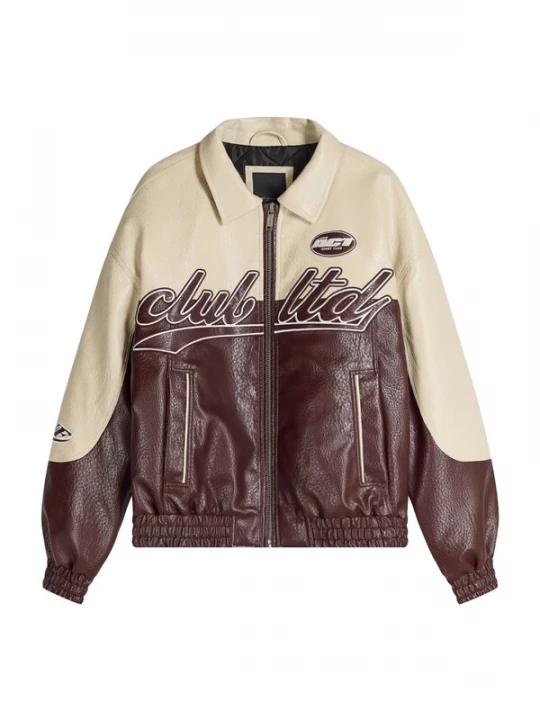 Obrázek produktu Bershka Přechodná bunda krémová / burgundská červeň