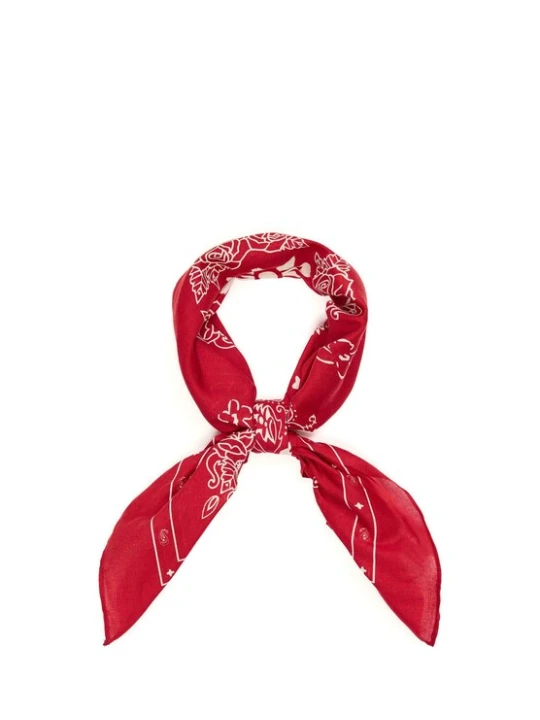 Obrázek produktu Bershka Šátek červená třešeň / bílá
