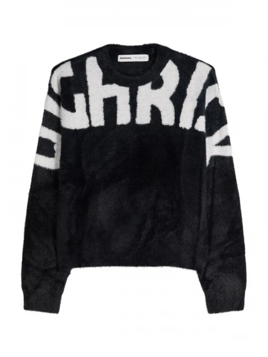 Obrázek produktu Bershka Šaty černá / bílá