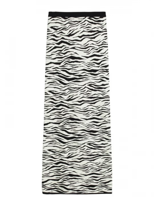 Obrázek produktu Bershka Sukně černá / bílá