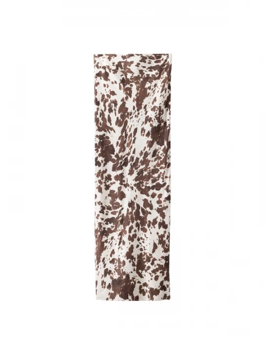 Obrázek produktu Bershka Sukně hnědá / offwhite