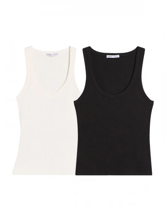 Obrázek produktu Bershka Top černá / bílá