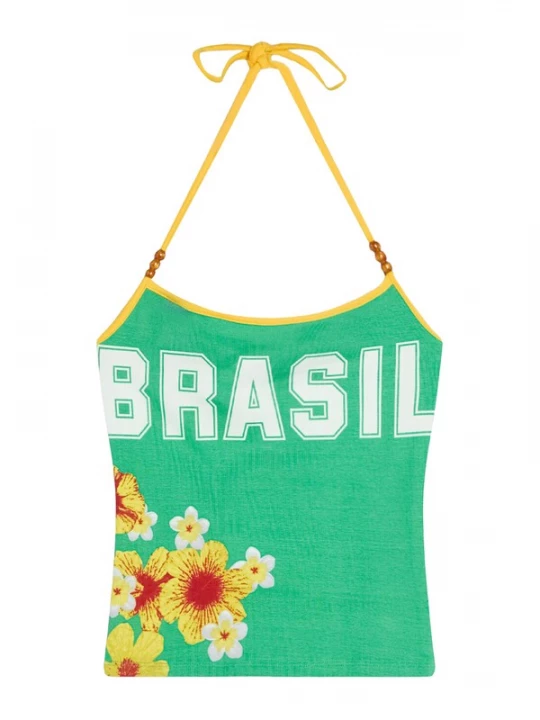 Obrázek produktu Bershka Top žlutá / zelená / červená / bílá