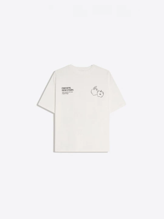 Obrázek produktu Bershka Tričko černá / bílá