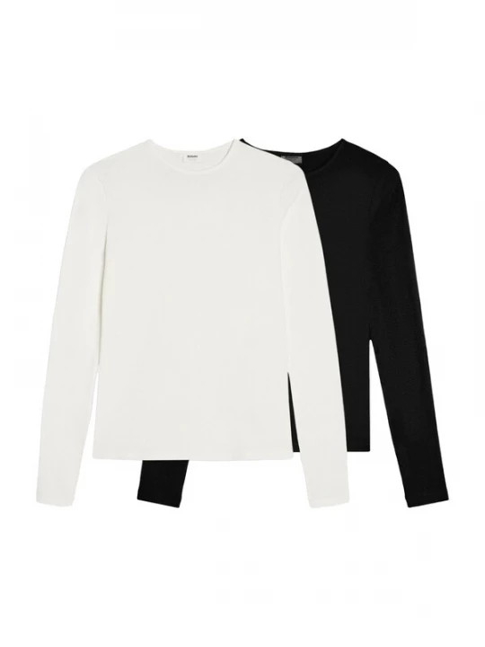 Obrázek produktu Bershka Tričko černá / bílá