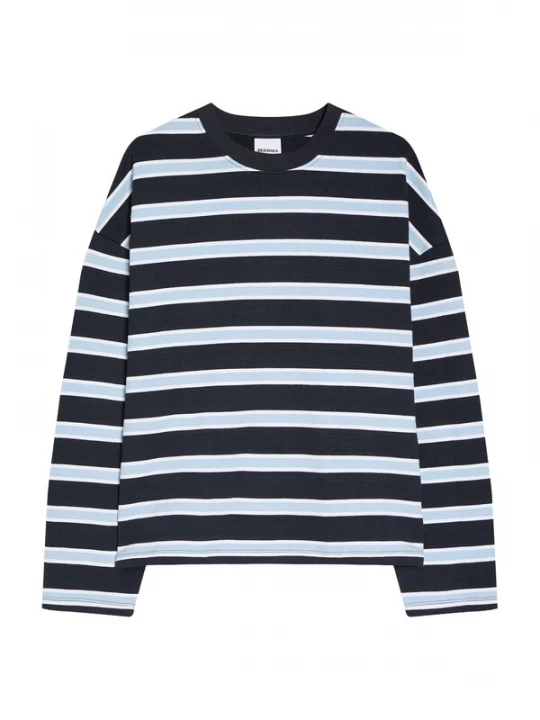 Obrázek produktu Bershka Tričko námořnická modř / nebeská modř / bílá