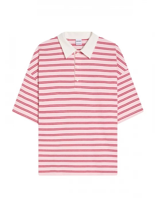 Obrázek produktu Bershka Tričko růžová / červená / bílá