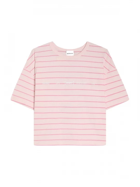 Obrázek produktu Bershka Tričko růžová / světle růžová / bílá
