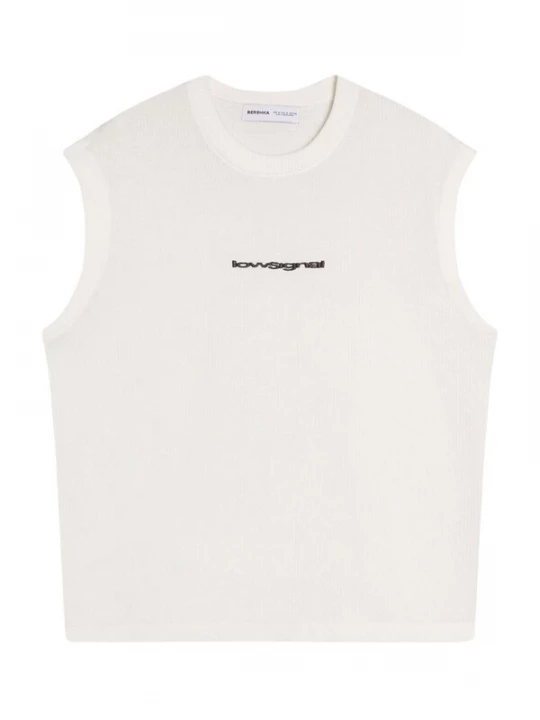 Obrázek produktu Bershka Vesta černá / offwhite