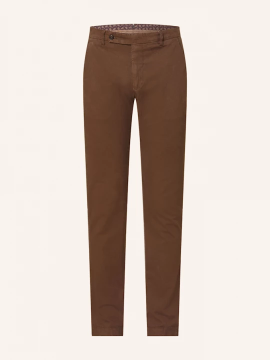 Obrázek produktu Berwich Chino Kalhoty Morello Slim Fit tmavě hnědá