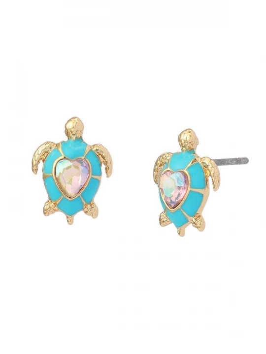 Obrázek produktu Betsey Johnson Náušnice 'Cowabunga-Schildkröten' tyrkysová / zlatá