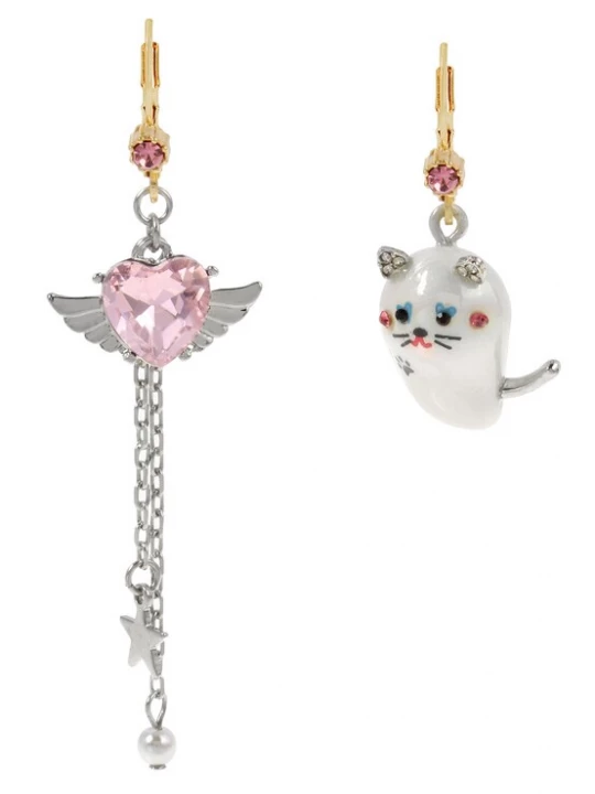 Obrázek produktu Betsey Johnson Náušnice světle šedá / pink