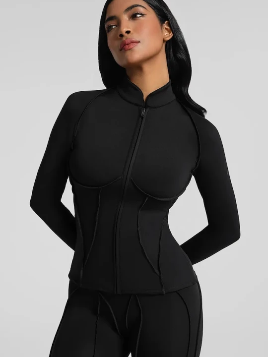 Obrázek produktu BetterMe rozepínací mikina dámská Contour Zip-Up černá