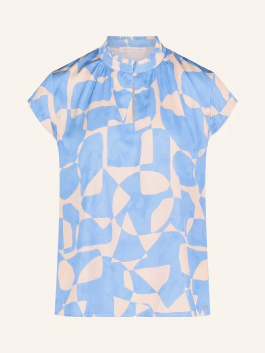 Obrázek produktu Betty&Co Satinová Halenka tmavě modrá / krémová Betty & Co