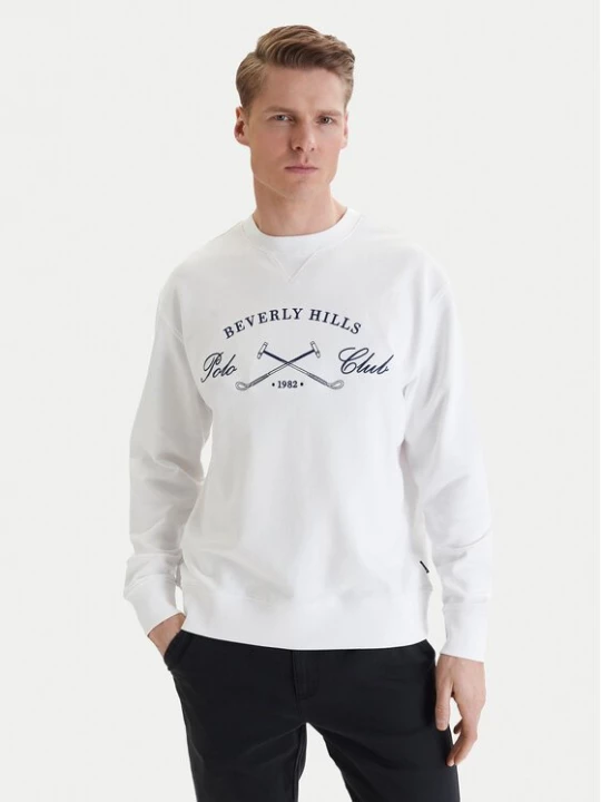 Obrázek produktu Beverly Hills Polo Club Mikina W126-BHMSS-1047-01X Bílá Regular Fit