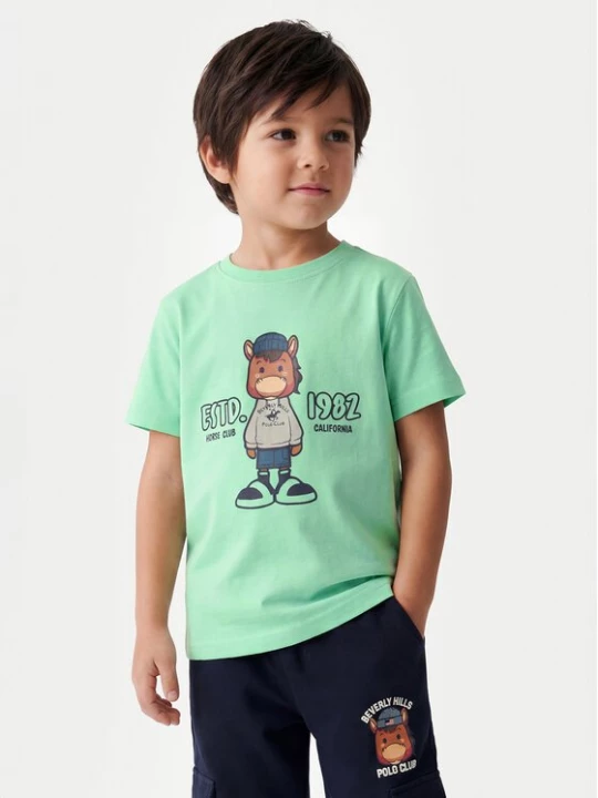 Obrázek produktu Beverly Hills Polo Club T-Shirt P-SS26B-TS0135 Zelená Regular Fit