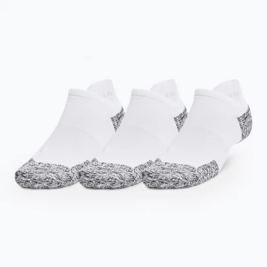 Obrázek produktu Běžecké ponožky Under Armour Dry Run Cushion No Show 3 pary white / halo gray / reflective