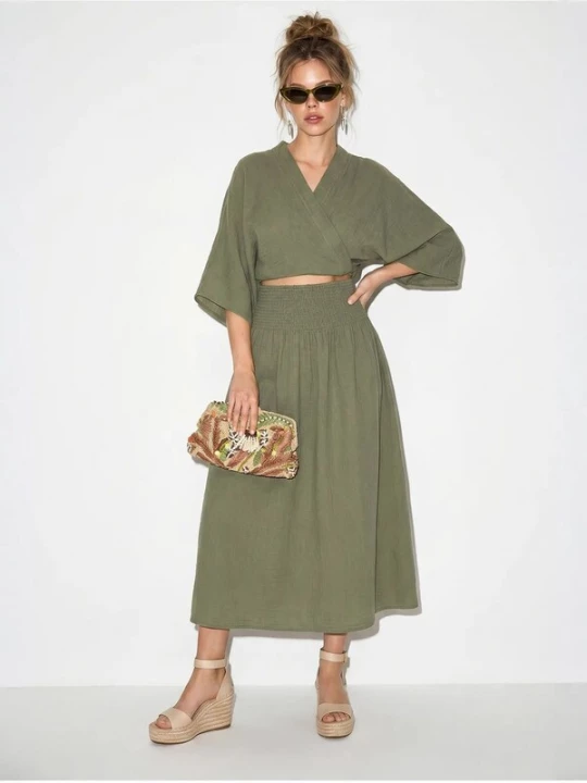 Obrázek produktu Bianco Lucci Domácí oblečení 'Zweiteiliges Set' khaki