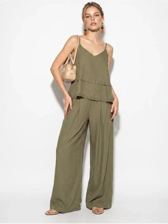 Obrázek produktu Bianco Lucci Domácí oblečení 'Zweiteiliges Set' khaki