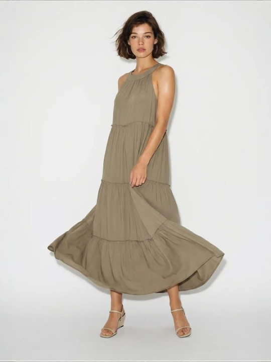 Obrázek produktu Bianco Lucci Šaty 'Maxi' khaki
