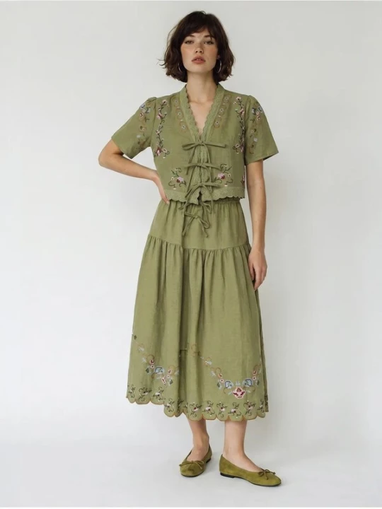 Obrázek produktu Bianco Lucci Šaty 'Midi' khaki