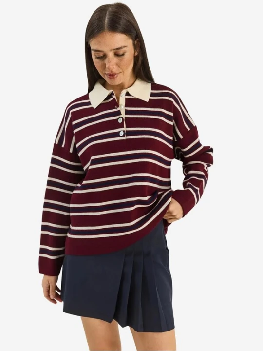 Obrázek produktu Bianco Lucci Svetr 'Pullover' burgundská červeň