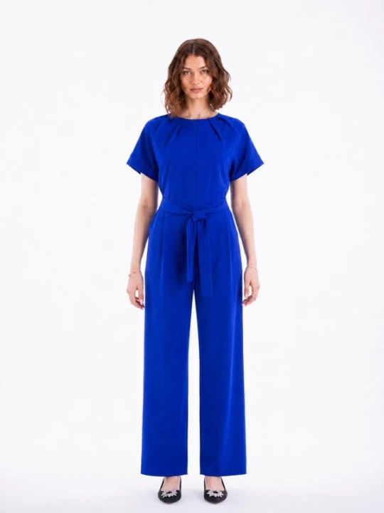 Obrázek produktu BIBI SAKALIEVA Overal 'Royal Blue Wide-Leg Jumpsuit' královská modrá