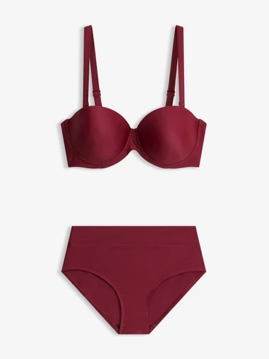 Obrázek produktu Bikini balkonetka z szybkoschnącego materiału (2 części) BonPrix czerwony