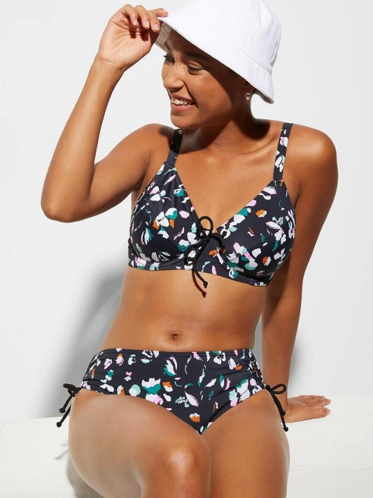 Obrázek produktu Bikini minimizer (2 części) z wiązanymi troczkami BonPrix czarny