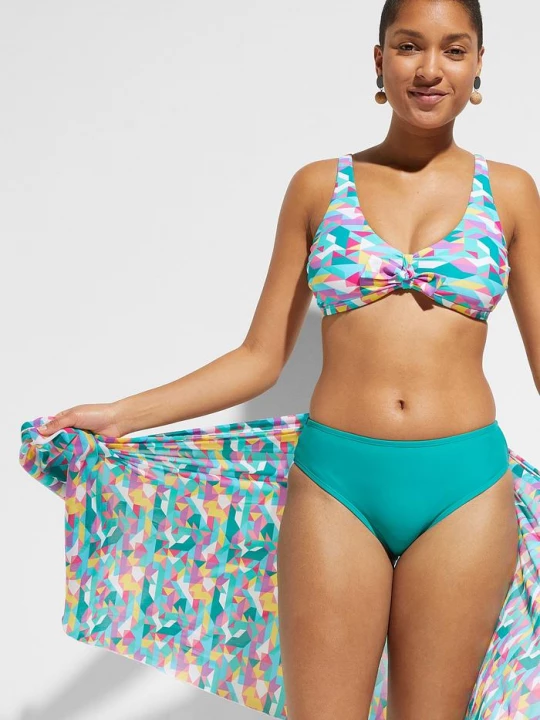 Obrázek produktu Bikini + pareo (3 części) BonPrix zielony
