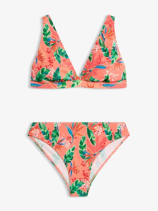 Obrázek produktu Bikini z trójkątnymi miseczkami (2 części) BonPrix pomarańczowy