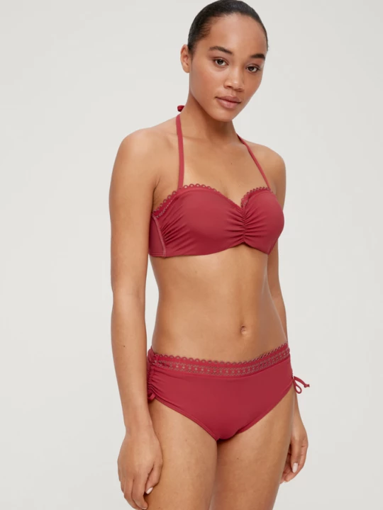 Obrázek produktu Bikinový bandeau top s nařasením s.Oliver červená