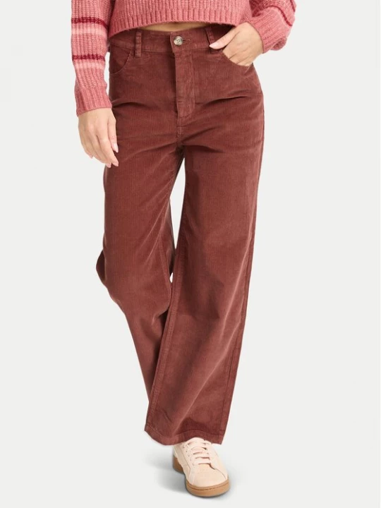 Obrázek produktu Billabong Kalhoty z materiálu Be Free Cord EBJDP03002 Hnědá Wide Leg