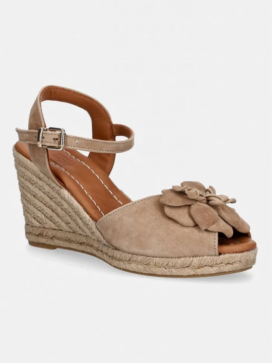 Obrázek produktu Billi Bi espadrily na klínku dámské nubukové béžová