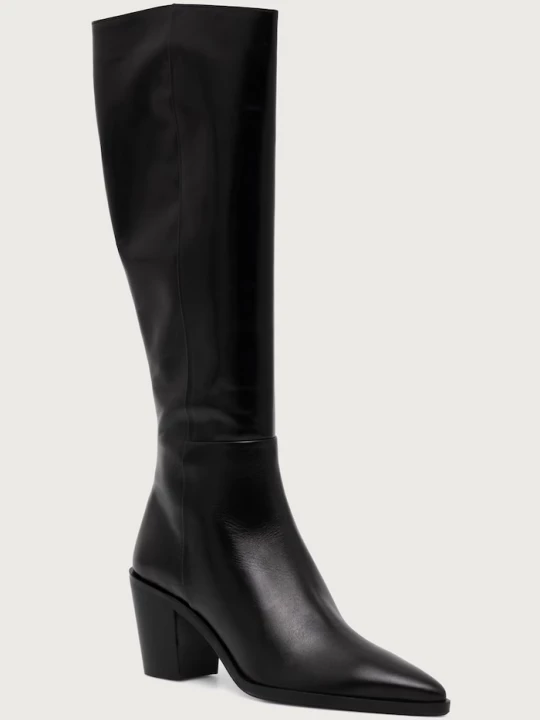 Obrázek produktu Billi Bi kozačky nad kolena dámské kožené Black calf 80