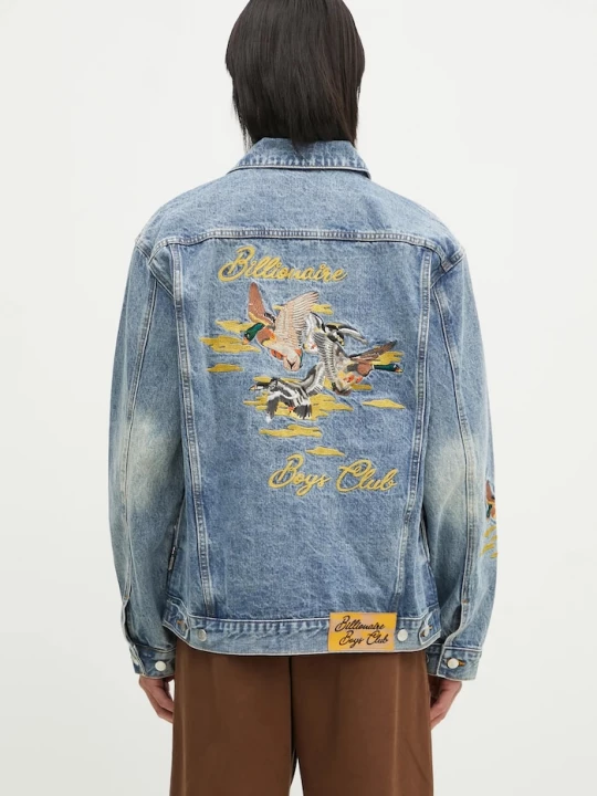 Obrázek produktu Billionaire Boys Club Džínová bunda Billionaire Boys Club Duck Embroidered Denim Jacket modrá