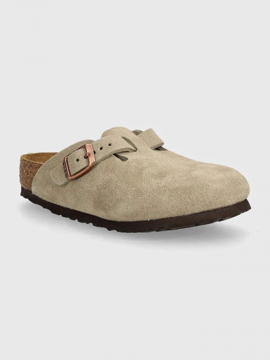 Obrázek produktu Birkenstock Dětské semišové pantofle Birkenstock Boston béžová