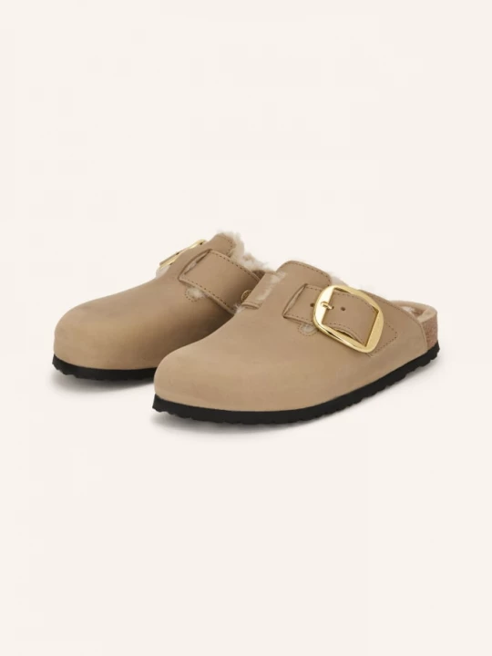 Obrázek produktu Birkenstock Pantofle Boston Big Buckle béžová / zlatá / krémová