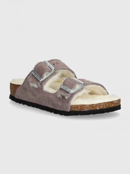 Obrázek produktu Birkenstock pantofle dětské semišové Arizona Shearling růžová