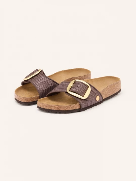 Obrázek produktu Birkenstock Pantofle Madrid Big Buckle Raffia tmavě hnědá