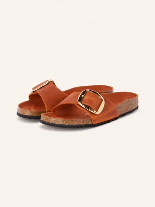 Obrázek produktu Birkenstock Pantofle Madrid Big Buckle tmavě oranžová / zlatá